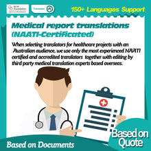 Load image into Gallery viewer, Medical report translations(NAATI-Certificated)