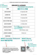 이미지를 갤러리 뷰어에 로드 , 운전면허증 번역 (NAATI 인증 번역가 제공)