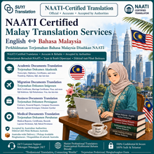 Load image into Gallery viewer, Malaysia-Australia NAATI-Certified Translation Services Perkhidmatan Terjemahan Bertauliah NAATI Malaysia-Australia