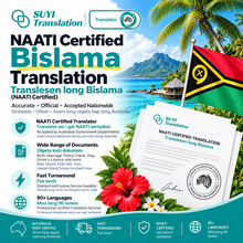 Load image into Gallery viewer, NAATI Certified Bislama Translation Services