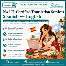 Load image into Gallery viewer, Translation by Spanish to/from English NAATI Certificate Translator