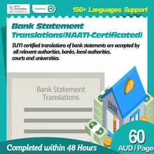 Load image into Gallery viewer, Bank Statement Translation(NAATI-Certificated)