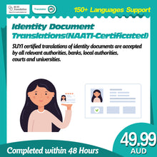 Load image into Gallery viewer, Identity Document Translations(NAATI-Certificated)
