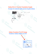 Load image into Gallery viewer, NAATI Certified Italian → English Drive License Translation
