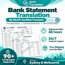 Load image into Gallery viewer, Bank Statement Translation(NAATI-Certificated)
