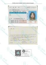 Load image into Gallery viewer, NAATI Certificated Japanese -&gt; English Driver License Translation 日本の運転免許証の翻訳

