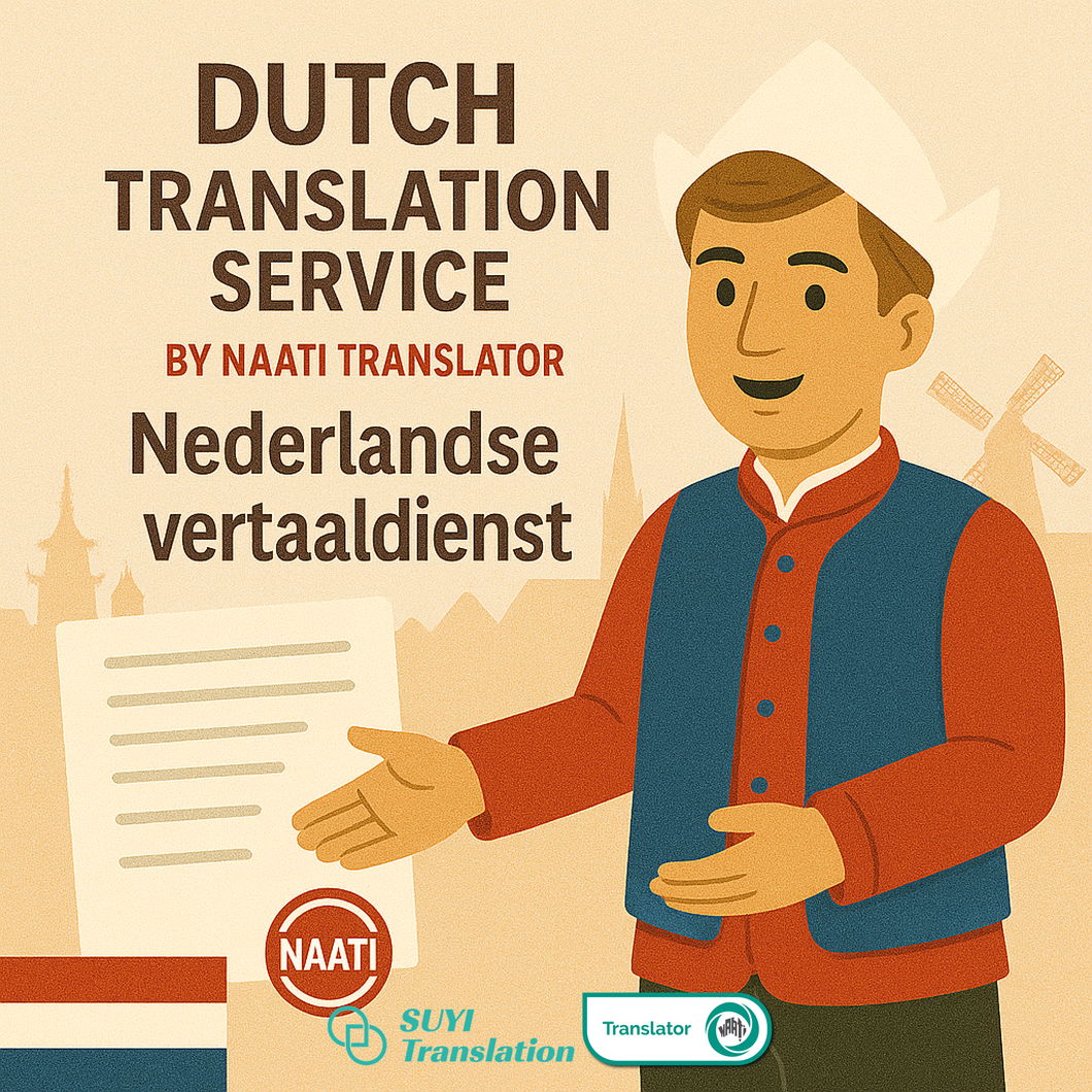 Dutch Language Certification Dutch to English NAATI certificate Translation / Nederlands naar Engel ...
