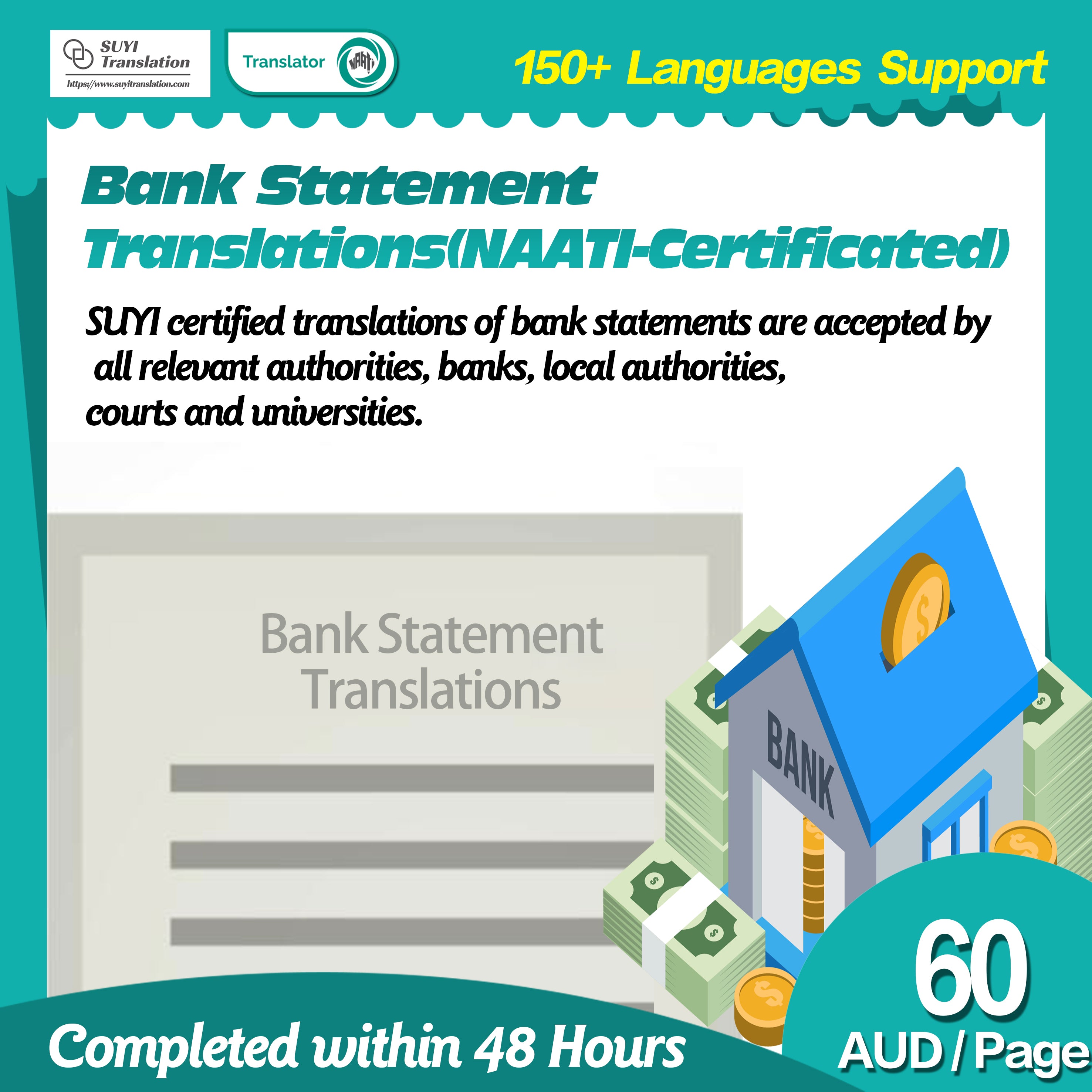 Bank Statement Translation(NAATICertificated) SUYI Translation